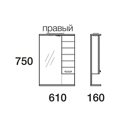 Merkana Мебель для ванной комнаты Таис 60 R белая – фотография-2