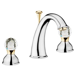 Webert Смеситель Karenina KA750101017 хром/золото, для раковины – фотография-1