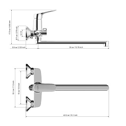Tokito Смеситель для ванны TAKASE хром TOK-TAK-1015 – фотография-2