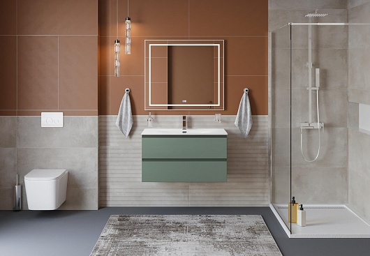 BelBagno Тумба с раковиной Kraft 90 подвесная Еловый матовый с раковиной BB-8099-90 – фотография-12
