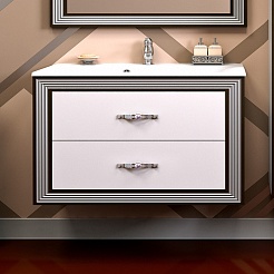 Opadiris Тумба с раковиной Карат 100 серебро – фотография-1