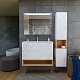 Бриклаер Мебель для ванной Кристалл 100 с нишей белая/дуб бунратти – фотография-19