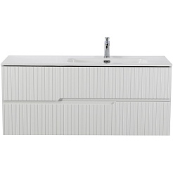 Cezares Тумба с раковиной Duet 120 R подвесная bianco lucido – фотография-2