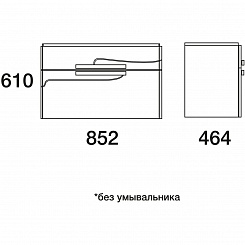  Мебель для ванной Nota 85 серая – фотография-2