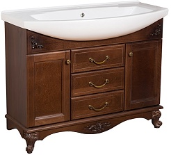 Bas Тумба под раковину Версаль 105, орех, глухие дверцы – фотография-1