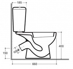 Керамин Унитаз-компакт Фест двухрежимный сиденье полипропилен 4810531150046 – фотография-3