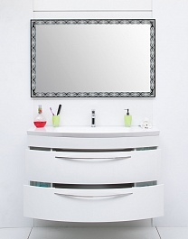 De Aqua Мебель для ванной Лонг 120, зеркало Тренд – фотография-13