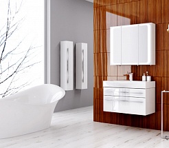 Aqwella Мебель для ванной Милан 100 подвесная, с ящиками – фотография-2