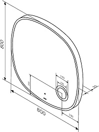 Am.Pm Зеркало Func 80 с подсветкой и увеличительным зеркальцем – фотография-10