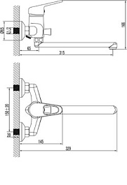 Lemark Смеситель универсальный "Luna LM4110C" – фотография-2