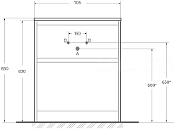 BelBagno Тумба под раковину Kraft 39 70 напольная Bianco Opaco – фотография-3