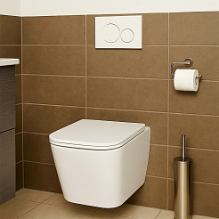 Azario Унитаз подвесной Cascad M AZ-10002 безободковый белый – фотография-2