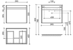 Sancos Тумба под раковину Smart 60 белый глянец – фотография-4