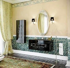 Clarberg Мебель для ванной "Due Amanti 120" черный, ручки хром – фотография-6