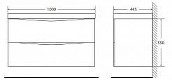 BelBagno Мебель для ванной MARINO 1000 Nero Lucido – фотография-2