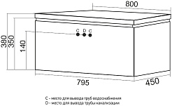 Mixline Мебель для ванной Вектор 80 Марго подвесная белая – фотография-15
