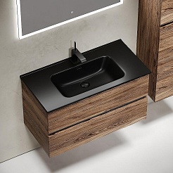 Sancos Тумба с раковиной Urban 90 дуб чарльстон раковина Element 91 CN7002MB – фотография-2