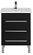Aquanet Тумба с раковиной Сиена 60 напольная, ящики, черная – картинка-10
