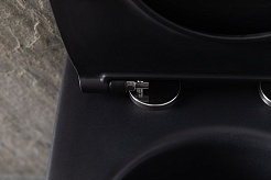 Allen Brau Унитаз подвесной Reality 4.32006.31 чёрный матовый с крышкой 4.32007.31 – фотография-7