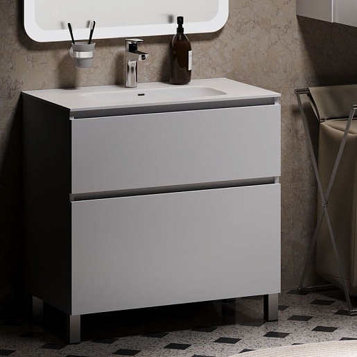 Aquanet Мебель для ванной Вега 80 Flat белая – картинка-5