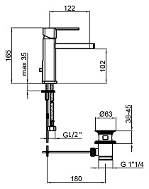 Webert Смеситель для раковины Azeta New AA830102345 Simil Acciaio – фотография-2