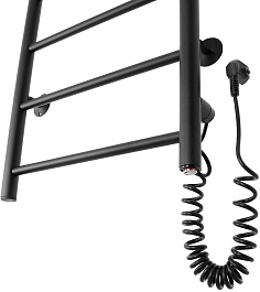 Domoterm Полотенцесушитель электрический Аврора DMT 109-10 50x90 ЧРН EK R черный – фотография-3