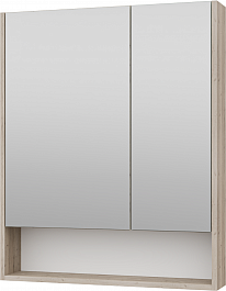Misty Зеркальный шкаф Мускат 70 дуб галифакс белый – фотография-2