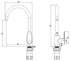 Aquatek Смеситель для кухни Ника AQ1882BGM оружейная сталь – фотография-2
