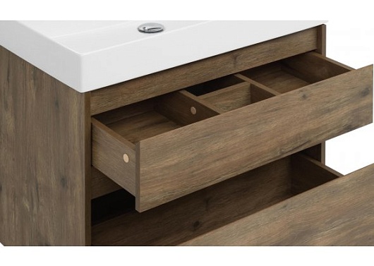 Aquanet Тумба с раковиной Nova Lite 90 2 ящика, дуб рустикальный – фотография-8