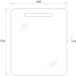 Onika Зеркальный шкаф Неаполь 60.01 – фотография-10