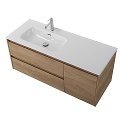 BelBagno Тумба под раковину Kraft 120 L подвесная Rovere Nebrasca Nature – фотография-4