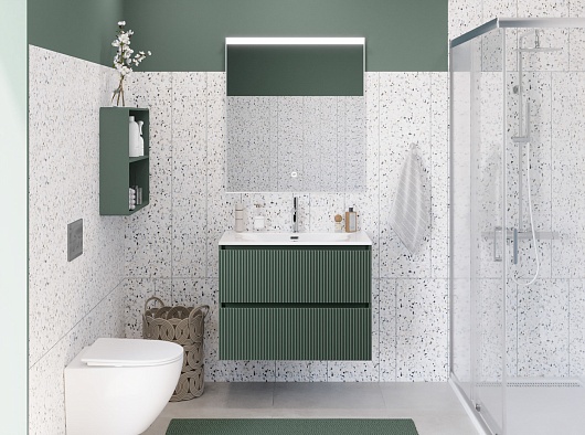 BelBagno Тумба с раковиной Uno mini 90 подвесная Еловый матовый с раковиной BB-8099-3-90 – картинка-11