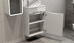 Jorno Тумба с раковиной Modul 50 белая глянцевая – фотография-3