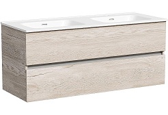 Sancos Тумба с раковиной Urban 120-2 дуб галифакс натуральный раковина Element 121-2 CN7004 – фотография-1