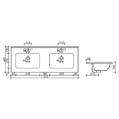 Sancos Тумба с раковиной Smart 120-2 дуб бардолино раковина Element 121 CN7004 – фотография-4