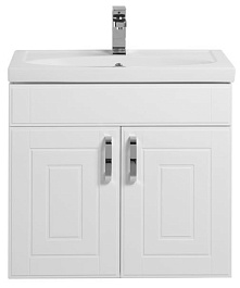 Aquanet Тумба с раковиной "Рондо 60" белый (дверцы) – фотография-1