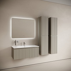 Sancos Тумба под раковину Code 100 c одним ящиком серая платина – фотография-4