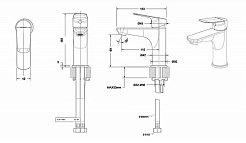 Bravat Смеситель для раковины Rhein F1429564CP-9-ENG – фотография-4