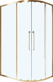 Cezares Душевой уголок Relax 304 RELAX-304-RH-2-120/90-C-BORO 120x90 профиль брашированное золото стекло прозрачное – фотография-1