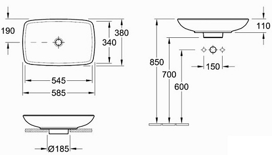 Villeroy & Boch Раковина "Loop & Friends" 5154 00 01 – фотография-6