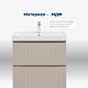 Aquanet Тумба с черной раковиной Джейн (Flat) 70 подвесная бежевая матовая – картинка-24