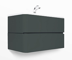 Am.Pm Тумба с раковиной Sensation 100 антрацит, глянцевая – фотография-8