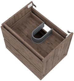 Teymi Тумба под раковину Laina 60 подвесная дуб темный – фотография-4