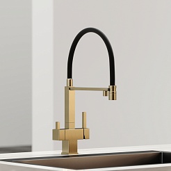 Sancos Смеситель для кухни Moro SC4006BG брашированное золото PVD покрытие – фотография-3