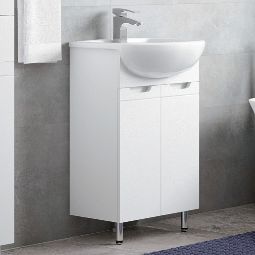 Corozo Тумба с раковиной Лея 50 белая – фотография-4