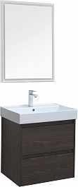 Aquanet Мебель для ванной Nova Lite 60 подвесная дуб черный – фотография-1