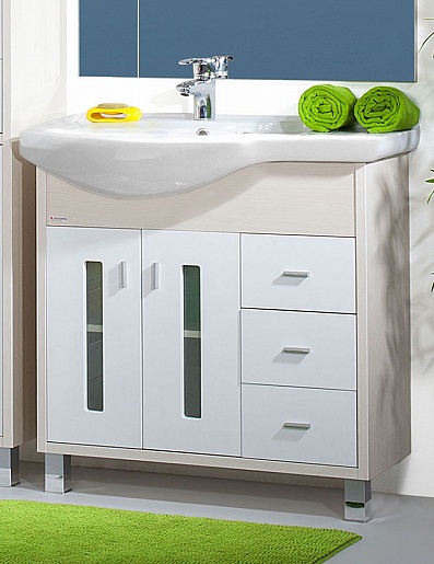 Бриклаер Тумба для умывальника Бали 90 L светлая лиственница – фото, картинка, фотография-1