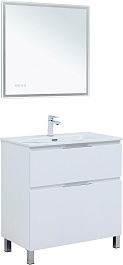 Aquanet Мебель для ванной Алвита New 80 Flat белая матовая – фотография-1