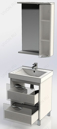 Aquanet Зеркальный шкаф "Гретта 60" – фотография-4