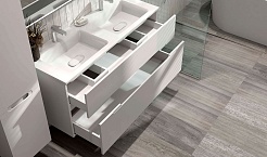 Jorno Тумба с раковиной Modul 120 белая глянцевая – фотография-3